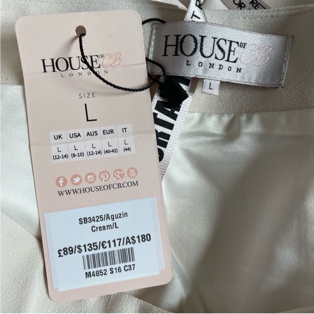 House of CB ‘Aguzin’ Crepe Cream Trousers - Picture 9 of 16